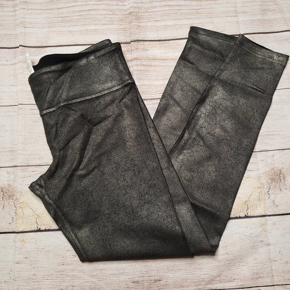 VIMMIA black metallic sparkly leggings L